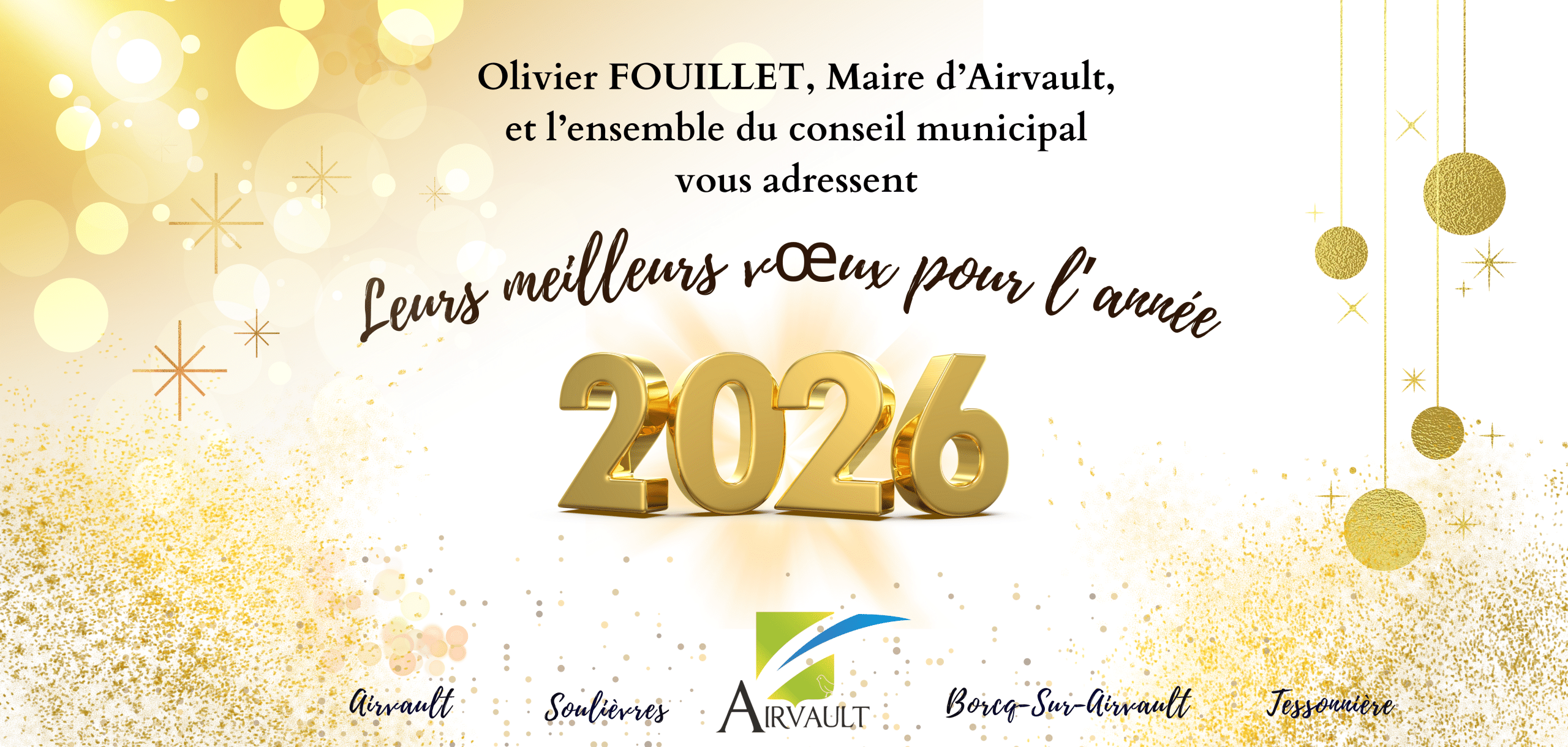 Carte de voeux Airvault (21 x 10 cm)